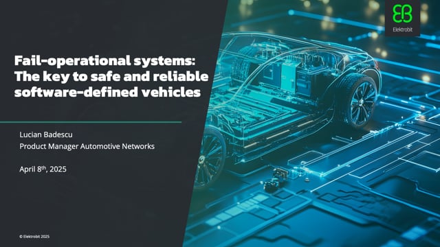 Fail-operational systems: The key to safe and reliable software-defined vehicles