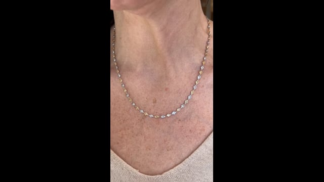 5.23 Diamond Two-Tone Necklace in 18k & Platinum – Filigree