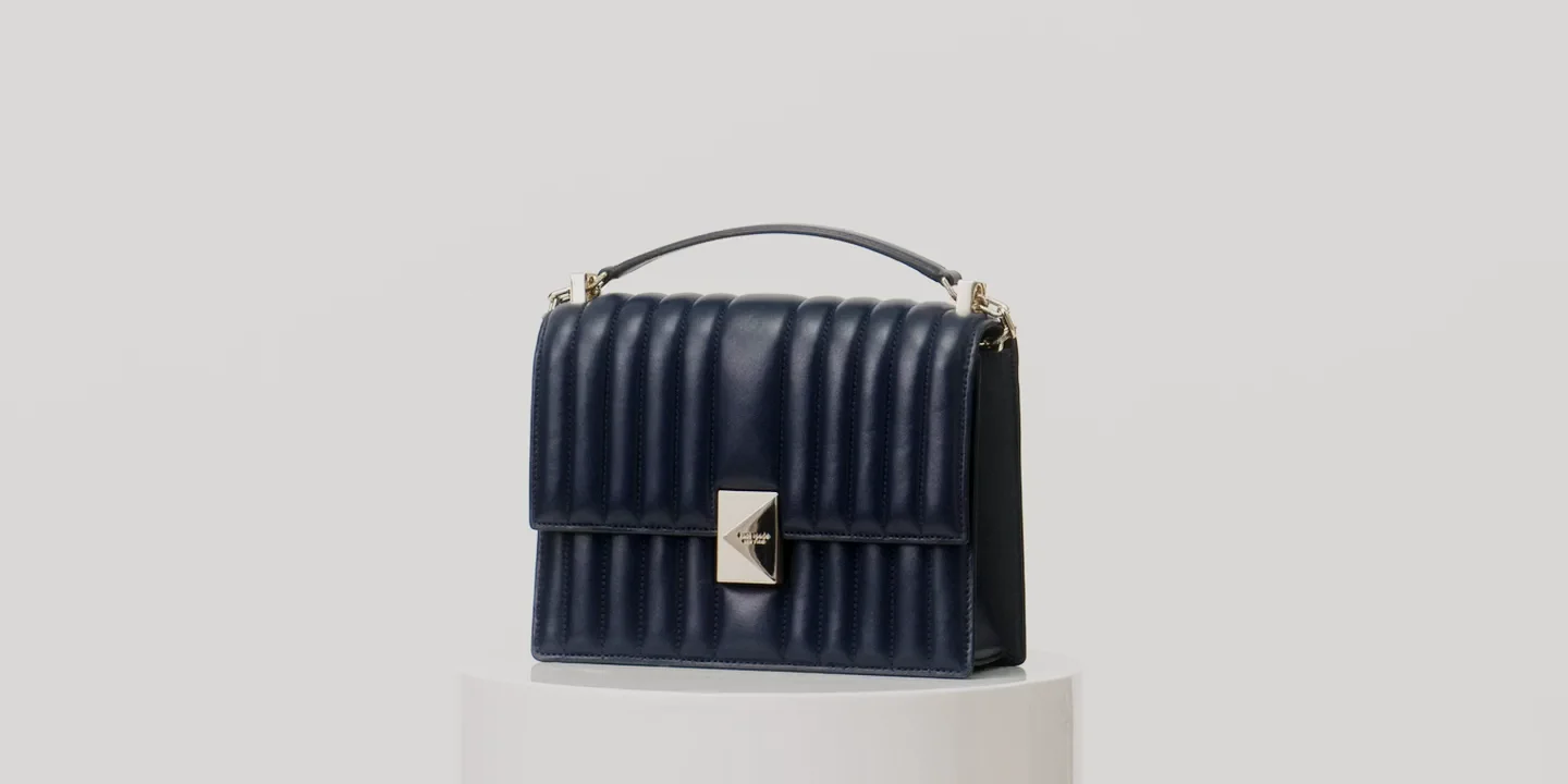 Deco Quilted Chain Shoulder Bag Parisian Navy | SHOULDER Deco Quilted Chain Shoulder Bag Parisian Navy | SHOULDER