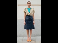 Buttercup yellow tulip blouse