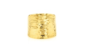 Italian 14kt Yellow Gold Diamond-Cut Dome Ring