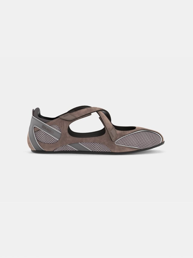 Floor 01'' ballerina flat grey for Women | THE ATTICO®
