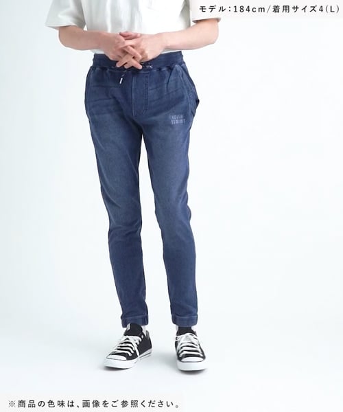 BAYFLOW 裏ボアインディゴスウェットパンツ！ ベイフロー サイズ4 BAYFLOW 裏ボア スウェットパンツ ジョガーパンツ