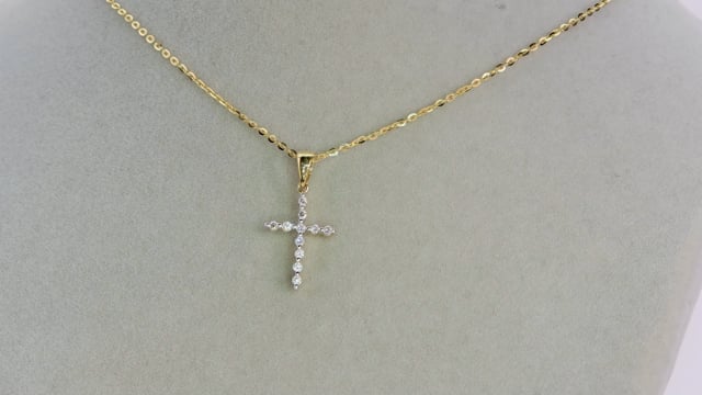 Wideo Zawieszka z diamentem Ventego z żółtego złota