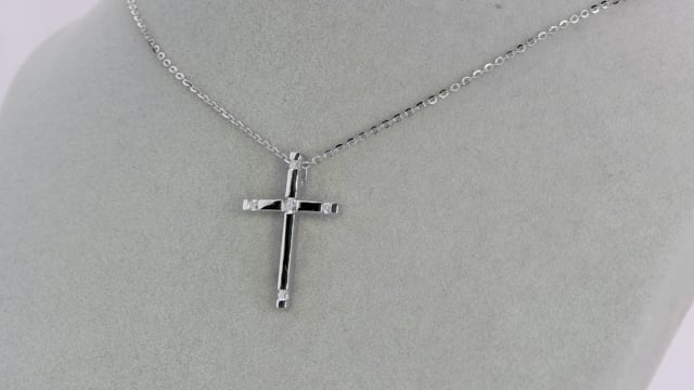 Wideo Zawieszka z diamentem Ventego z białego złota