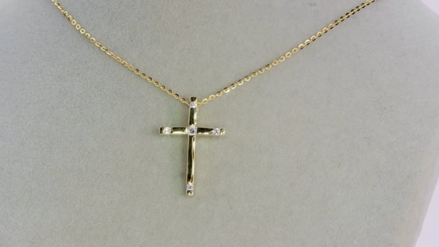 Wideo Zawieszka z diamentem Ventego z żółtego złota