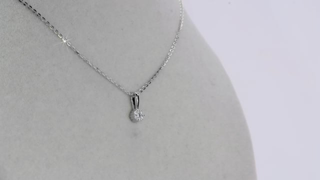 Wideo Zawieszka z diamentem Ventego z białego złota