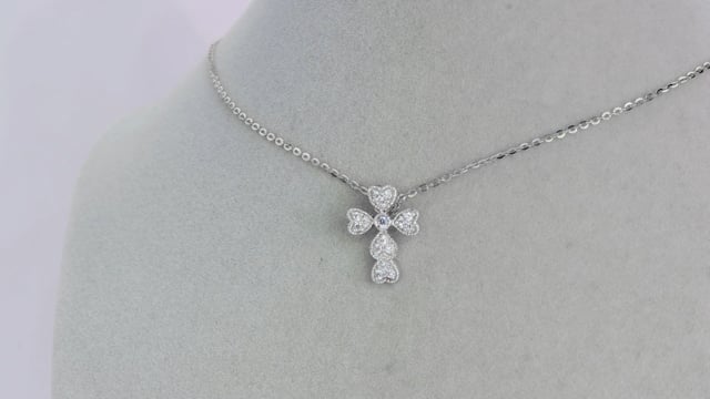 Wideo Zawieszka z diamentem Ventego z białego złota