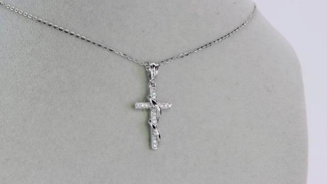 Wideo Zawieszka z brylantami Ventego z białego złota