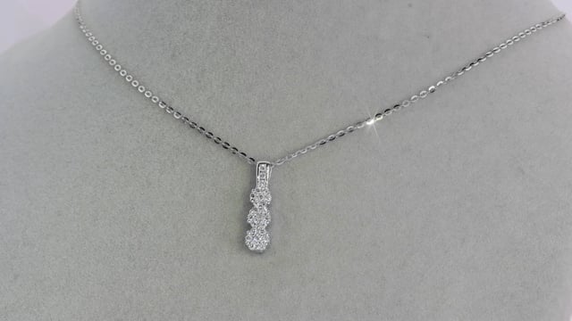 Wideo Zawieszka z diamentem Ventego z białego złota