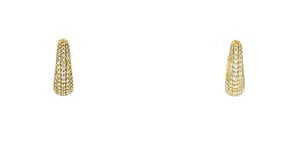 .33 ct. t.w. Pave Diamond Huggie Hoop Earrings in 14kt Yellow Gold