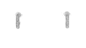 .50 ct. t.w. Pave Diamond C-Hoop Earrings in 14kt White Gold