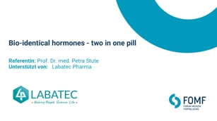 Bio-identical hormones - two in one pill