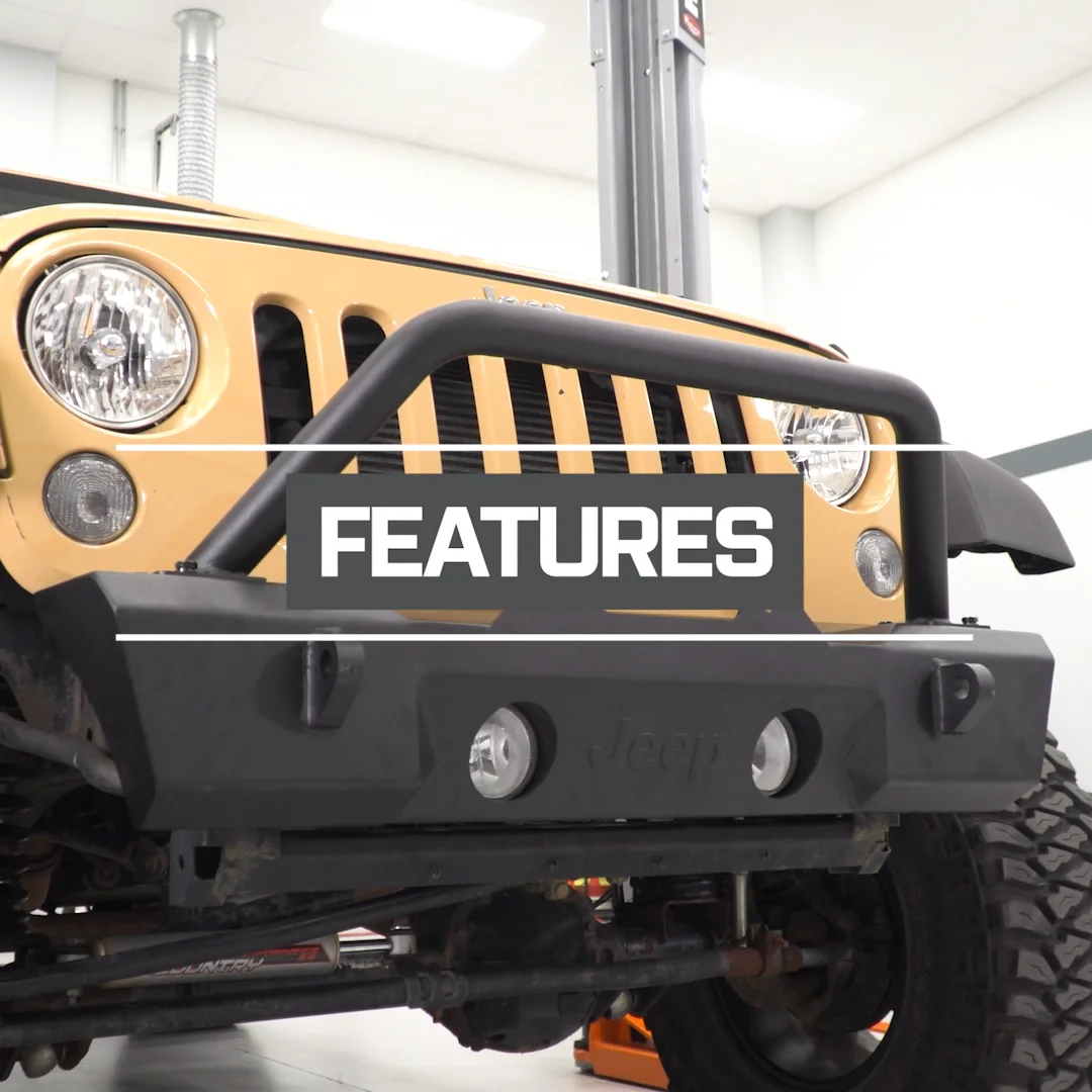 Jeep Licensed by RedRock Jeep Wrangler Stubby Front Winch