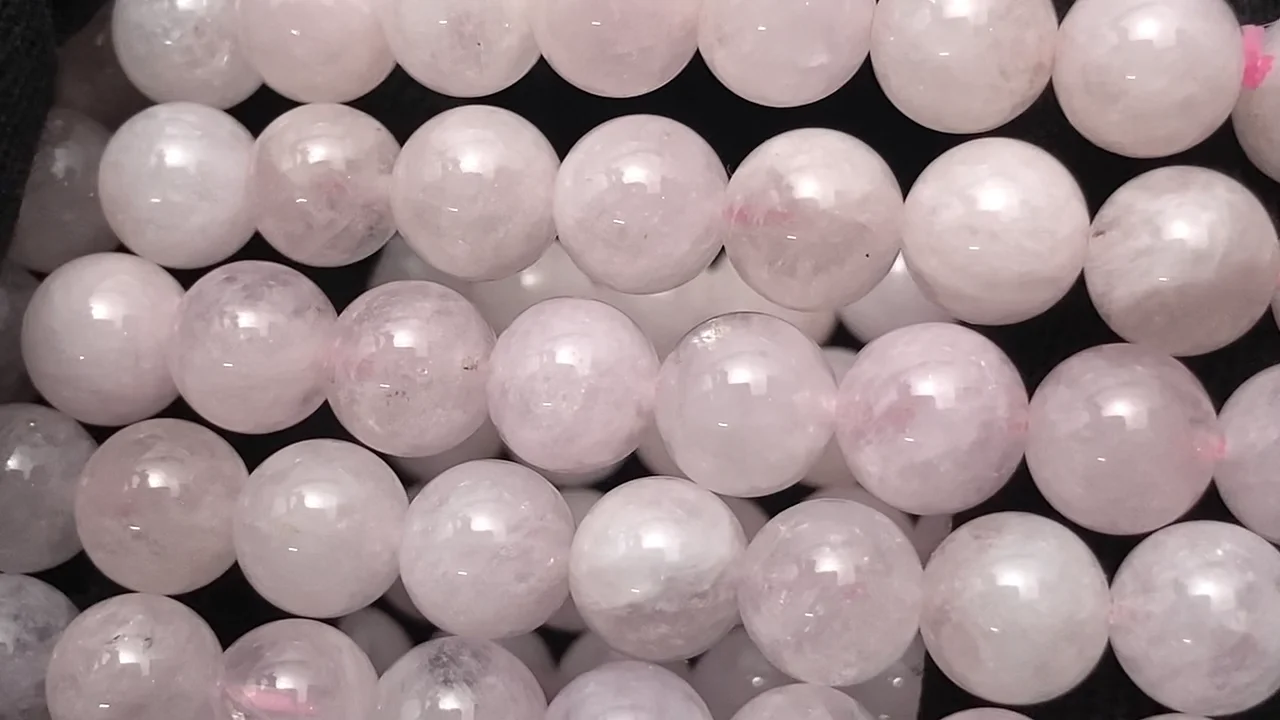 『3年保証』 モルガナイト ラウンド8mm ブレスレット｜天然石ビーズの卸問屋 アクセサリー