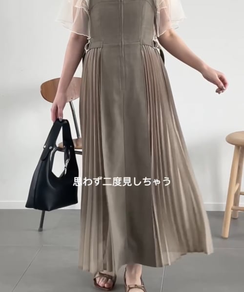 ※値下げします※エルアンノワール　サイドプリーツが可愛いジャンスカスタイル160 値下げします※エルアンノワール サイドプリーツが可愛い