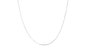 Italian 1mm Platinum Cable-Chain Necklace