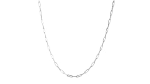 2.3mm Platinum Paper Clip Link Necklace