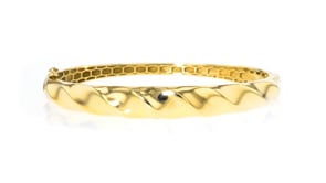 18kt Gold Over Sterling Wavy Bangle Bracelet