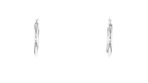 2mm Platinum Hoop Earrings