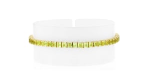 8.00 ct. t.w. Square Peridot Tennis Bracelet in 18kt Gold Over Sterling