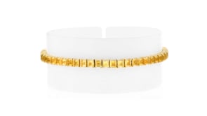 7.50 ct. t.w. Square Citrine Tennis Bracelet in 18kt Gold Over Sterling
