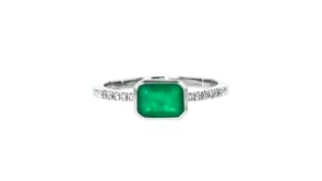 .90 Carat Emerald Ring with .10 ct. t.w. Diamonds in Platinum