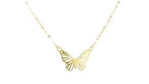 Italian 10kt Yellow Gold Butterfly Necklace