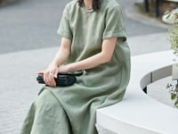 完全受注生産】《追加》SO リネンハーフスリーブマキシフレア