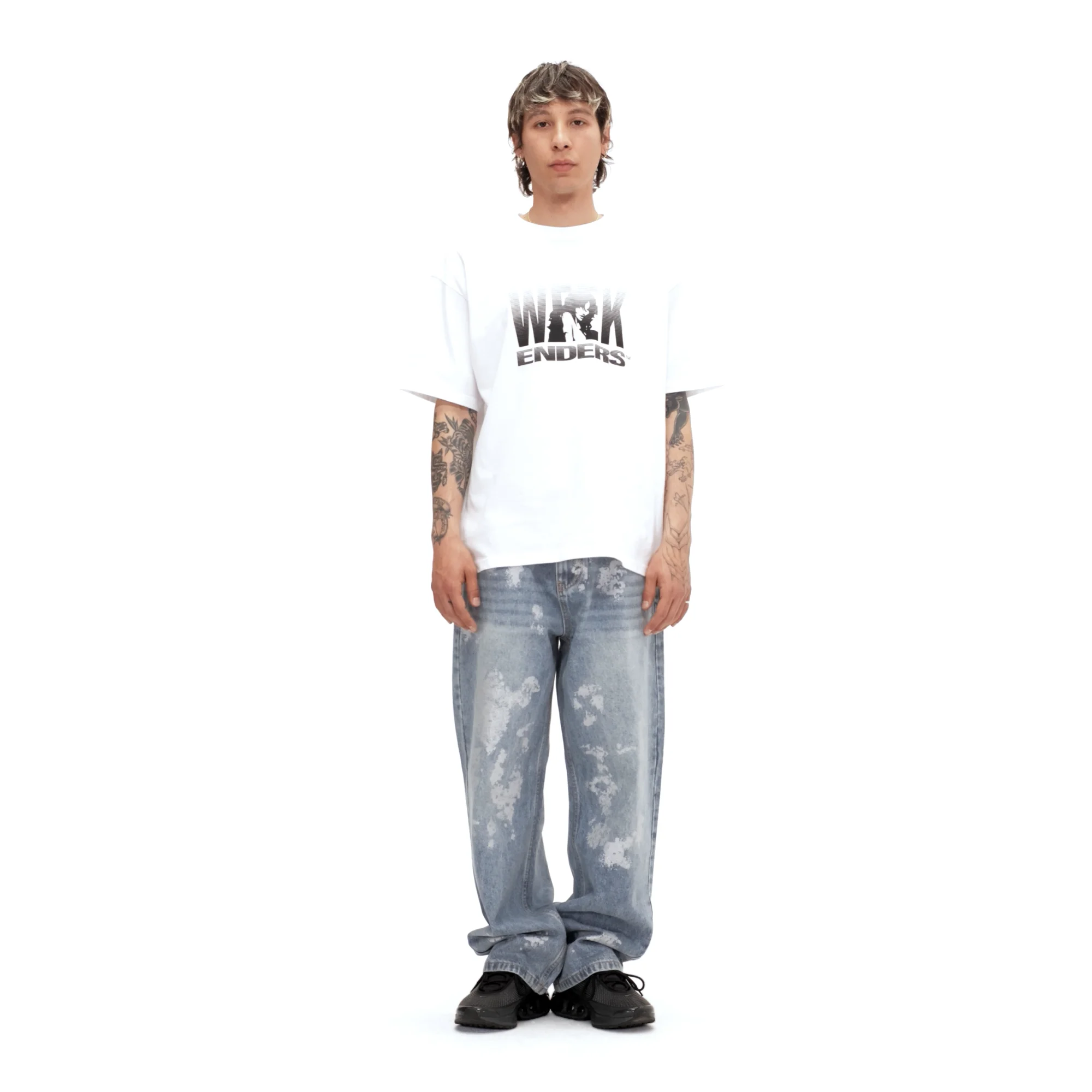 ★2025SS新作★WKNDRS★SKULL COATED DENIM PANTS ☆2025SS新作☆WKNDRS☆SKULL COATED DENIM PANTS