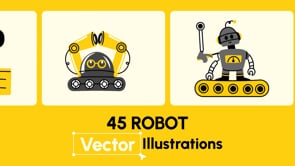 Animated Robot Vector Collection, an Emoji Icon by Brickclay (Thumbnail 5 of 5)
