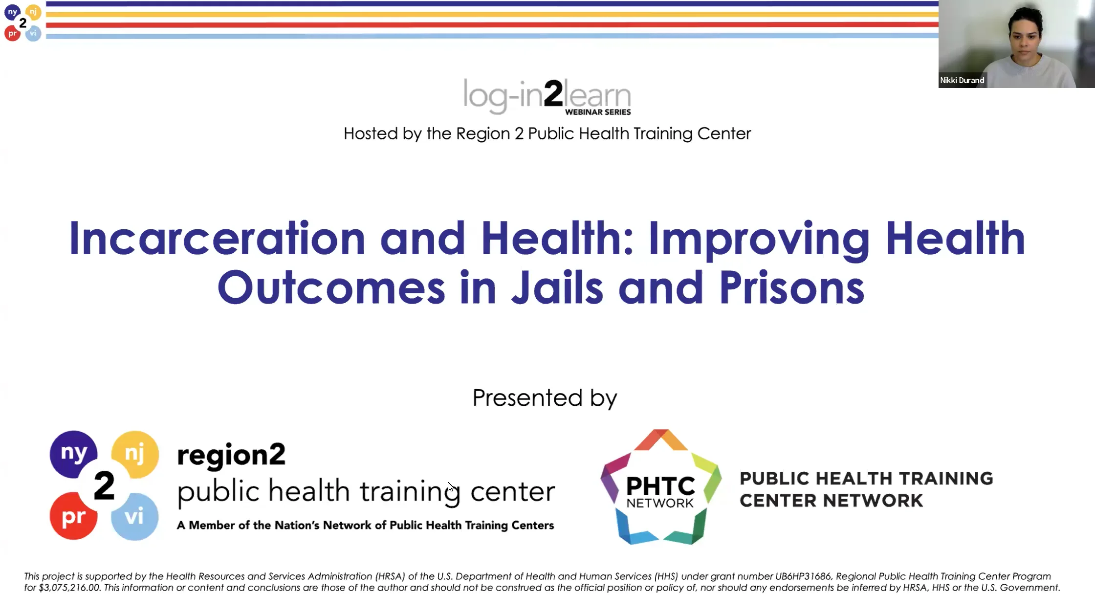 April L2L Webinar: Incarceration and Health: Improving Health Outcomes  in Jails and Prisons