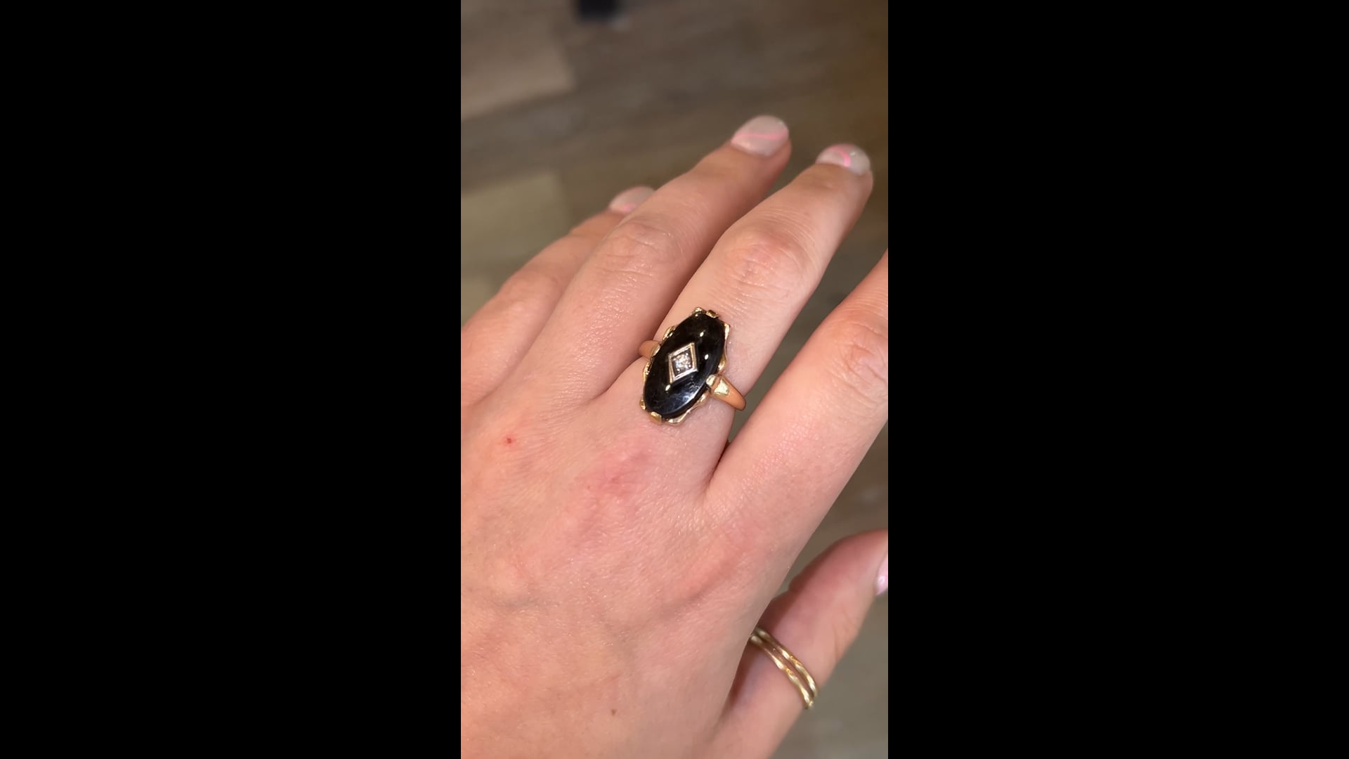 08 Vintage Deco Diamond & Onyx Ring in 10k – Filigree Jewelers