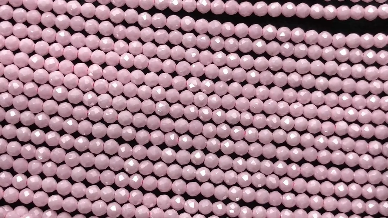 キュービックジルコニア 極小ラウンドカット2mm 【ミルキーピンク】 1