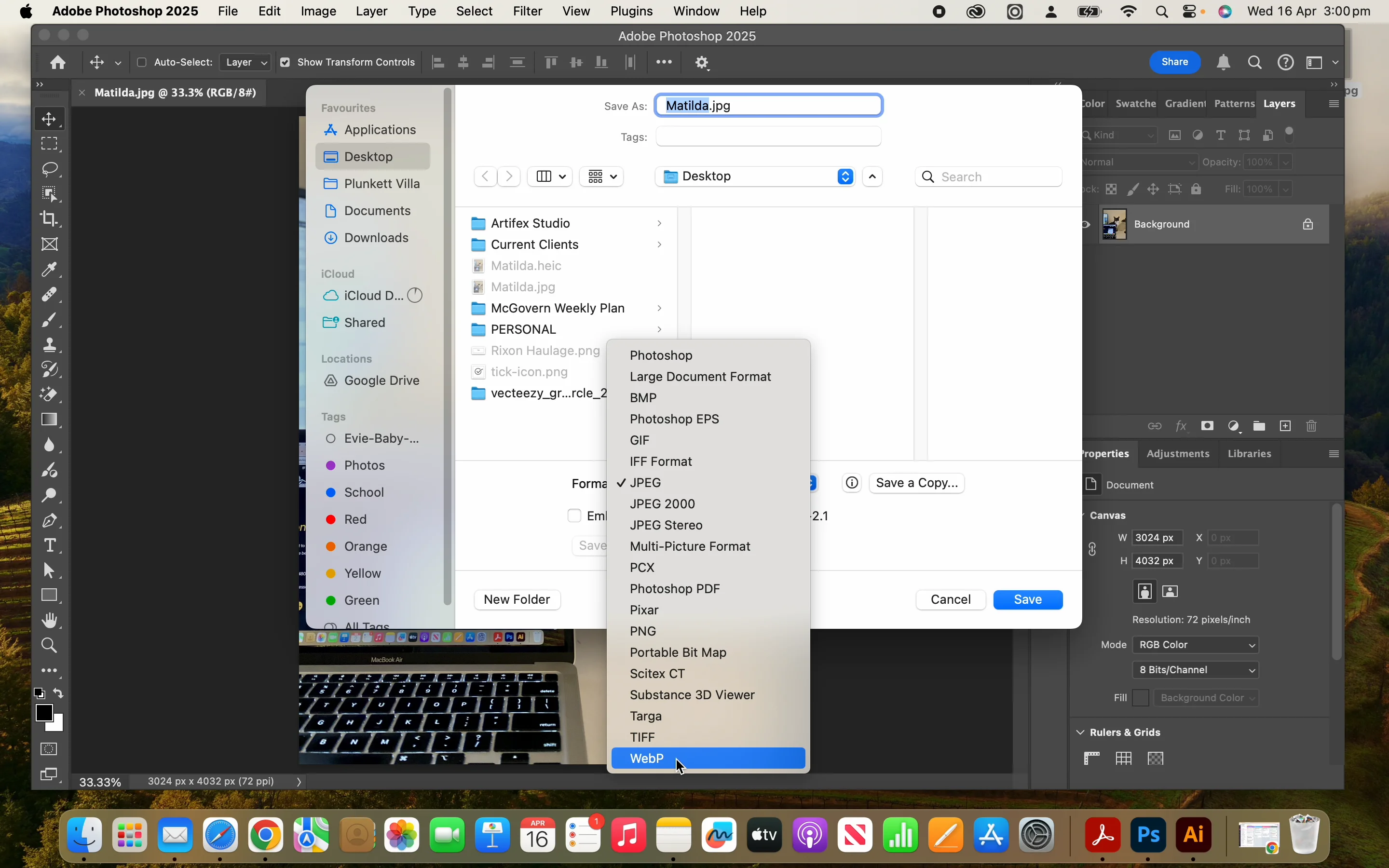 Getting an image ready for a website using Photoshop