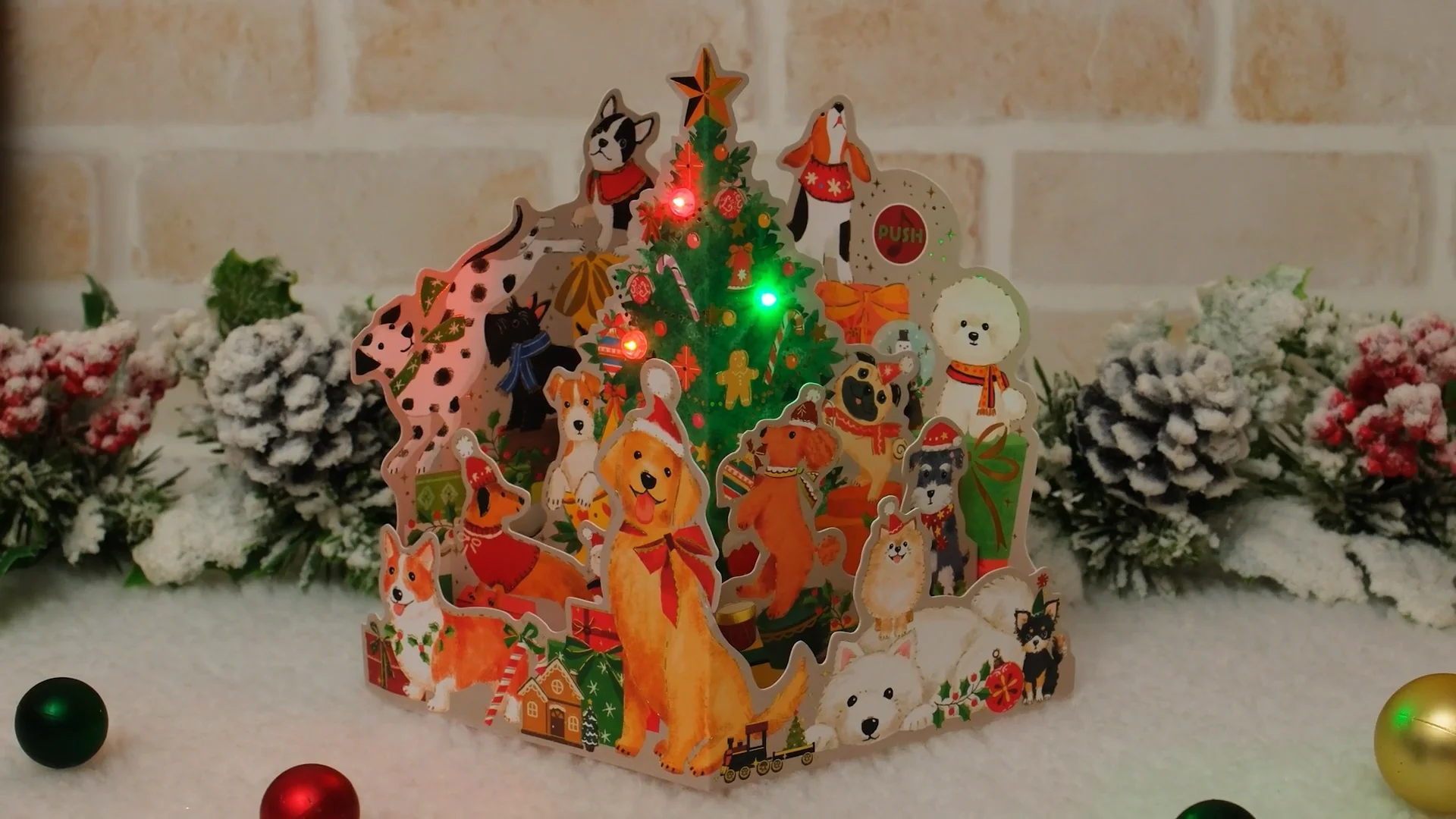 クリスマス】 サンリオ クリスマス ライト＆メロディー イヌ