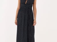 Black multiway wrap maxi dress with lurex | My Jewellery