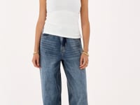 White strapless rib top | My Jewellery