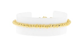 Italian 4mm 14kt Yellow Gold Bead Bracelet