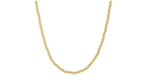 Italian 3mm 14kt Yellow Gold Bead Necklace