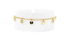 Italian 18kt Gold Vermeil Disc Station Bracelet