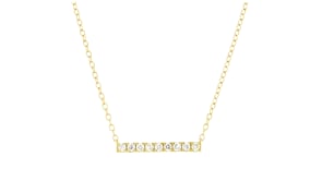 .25 ct. t.w. Lab-Grown Diamond Bar Necklace in 18kt Gold Vermeil