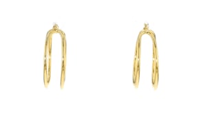 Italian 18kt Gold Over Sterling Double-Hoop Earrings