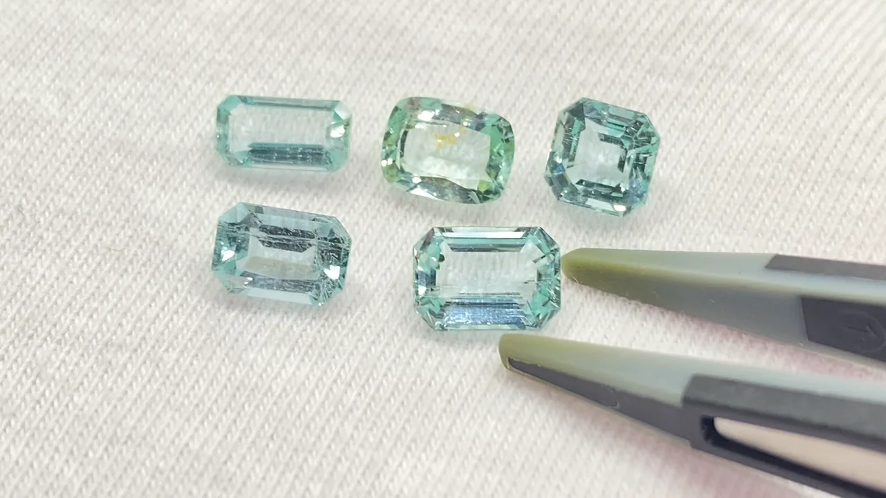 動画】【1点もの】宝石質グリーンベリル(ミントベリル) ルース