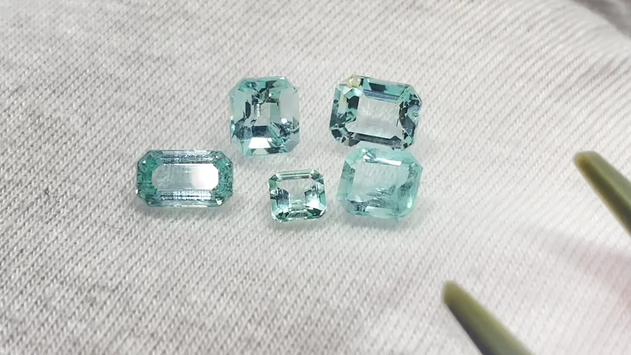 動画】【1点もの】宝石質グリーンベリル(ミントベリル) ルース