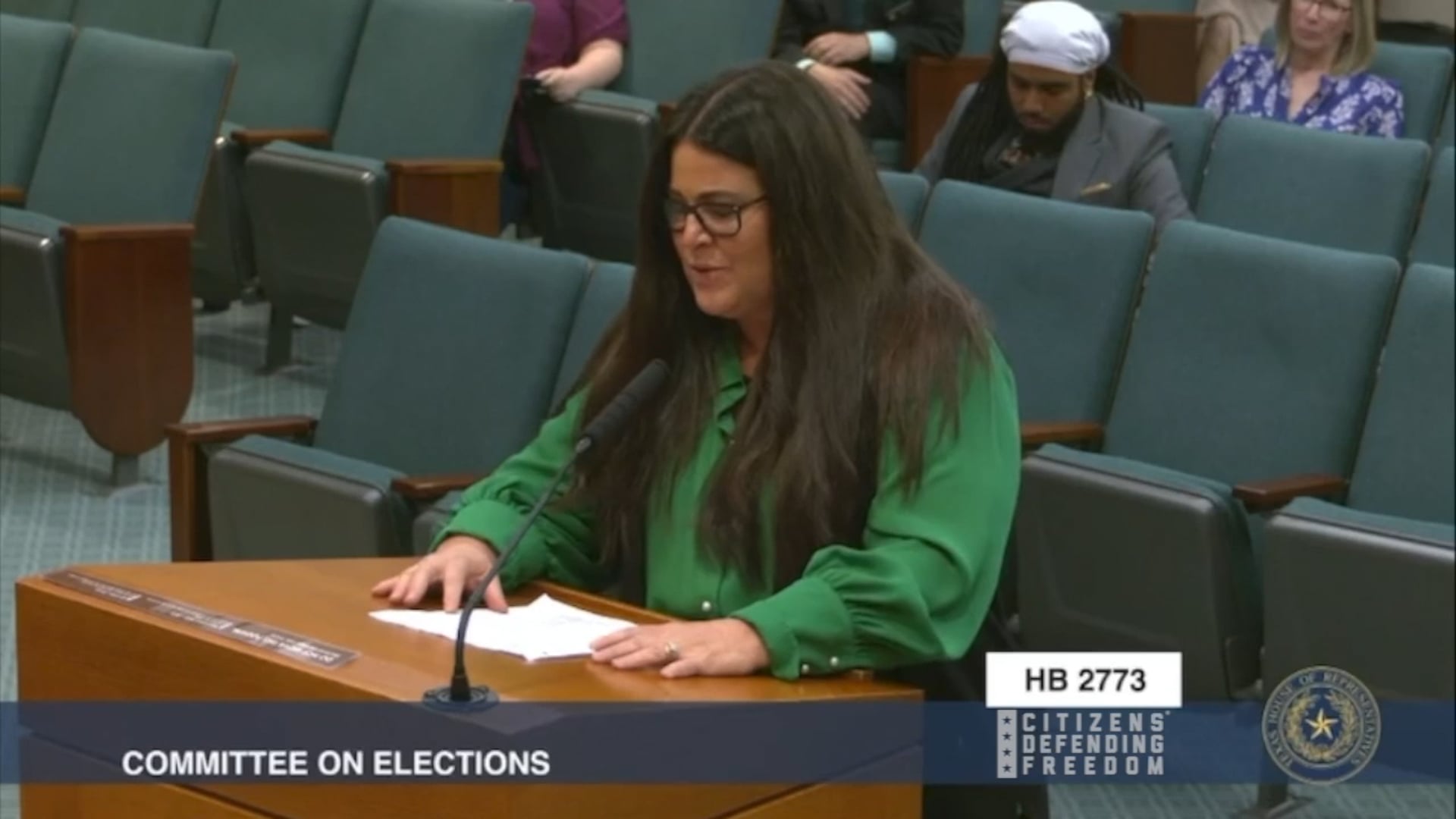 Citizen Testimony Example - HB 2773 Hearing