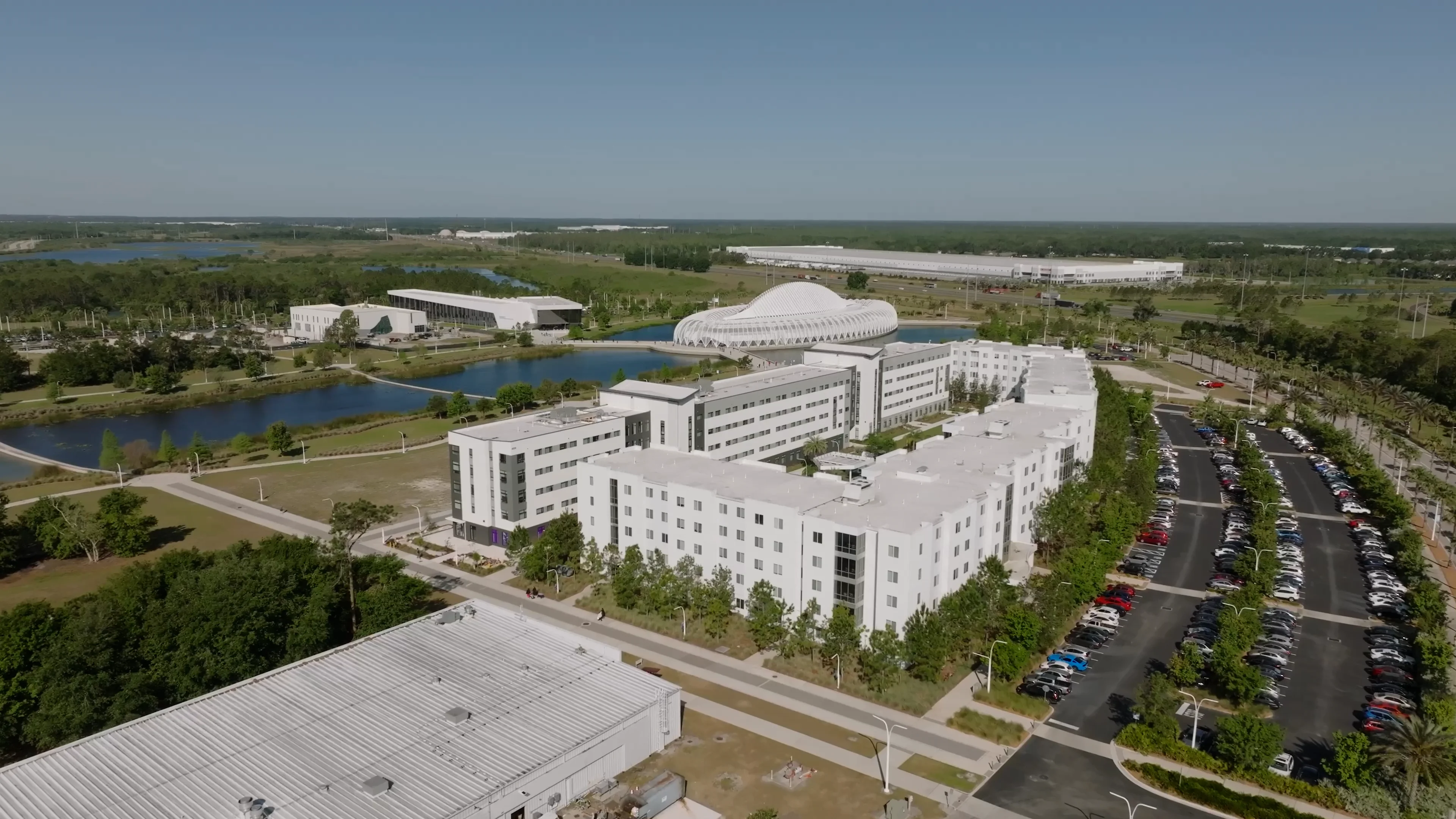 FPU P3 Residence Hall_aerial_se flyover
