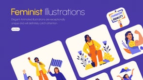 Animated Feminist Icons Illustration, a Person Illustration by Creative Stall (Thumbnail 4 of 4)