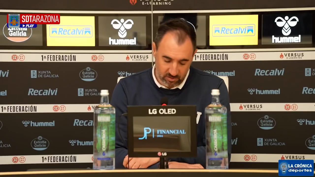 JUANMA BARRERO (Entrenador Tarazona) RC Celta "B" 1-1 SD Tarazona / J33 - 1ª RFEF / Fuente: SD Tarazona 