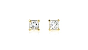 .50 ct. t.w. Princess-Cut Lab-Grown Diamond Stud Earrings in 14kt Yellow Gold
